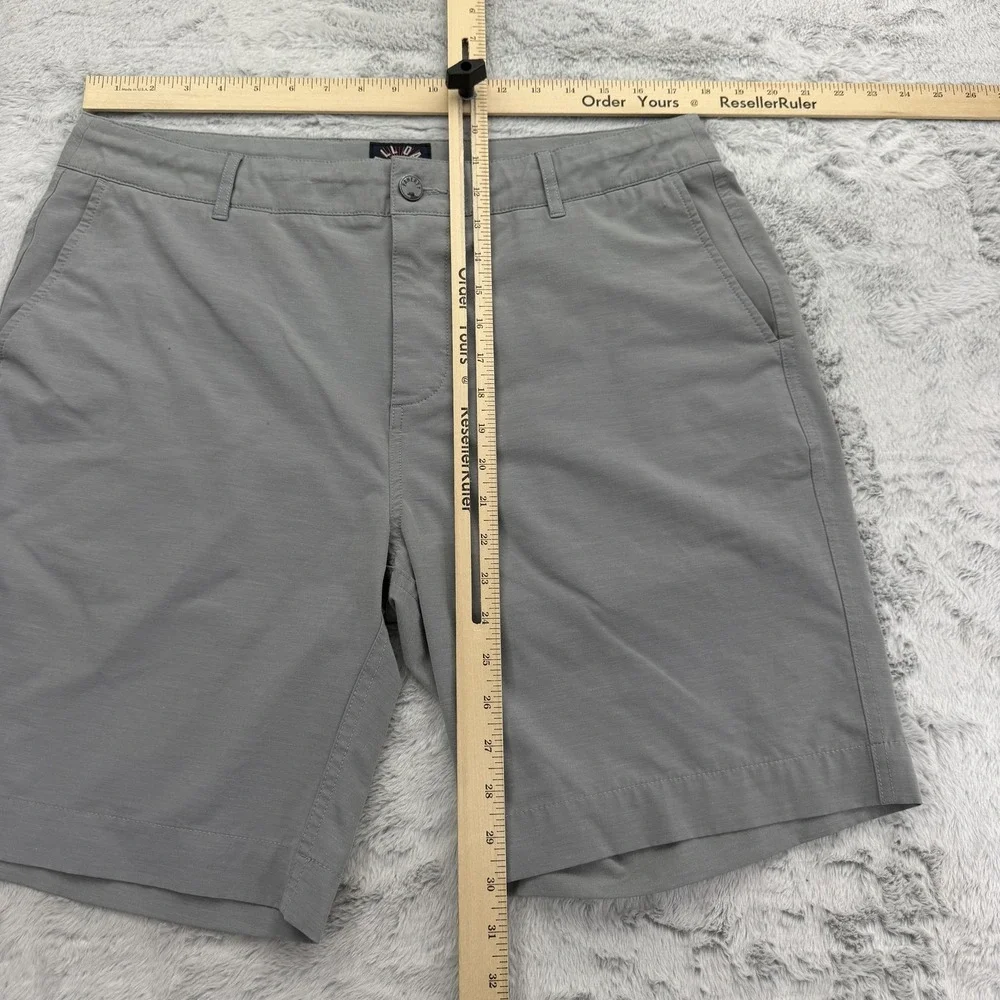 Faherty Shorts Mens 35 Gray Chino Microfiber Stretch Drawstring 8 Inseam All Day